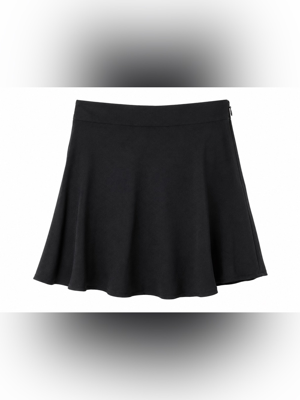 Reformation Black Mini Skirt Flowy A-Line Quiet Luxury Balletcore Sz 2
